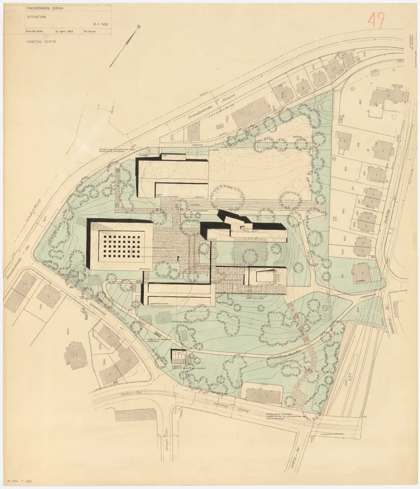 Zürich: Kantonsschule Freudenberg; Projekt 004700; Situationsplan