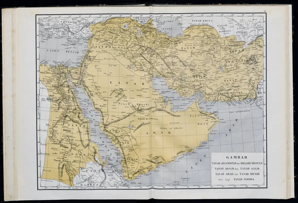 Gambar Tanah Afganistan dan Beloechistan Tanah Adjam dan Tanah Sjam Tanah Arab dan Tanah Mesir dan lagi Tanah Noebia