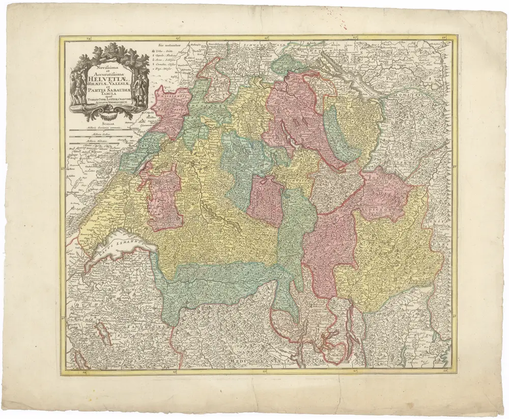 Novissima et accuratissima Helvetiae, Rhaetiae, Valesiae, et partis Sabaudiae tabula