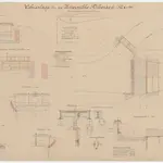 Dübendorf: Wehranlage der Untermühle; Situationsplan, Längsprofil und Schnitte (Glatt-Gebiet Nr. 63)