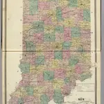 New sectional and township map of Indiana.