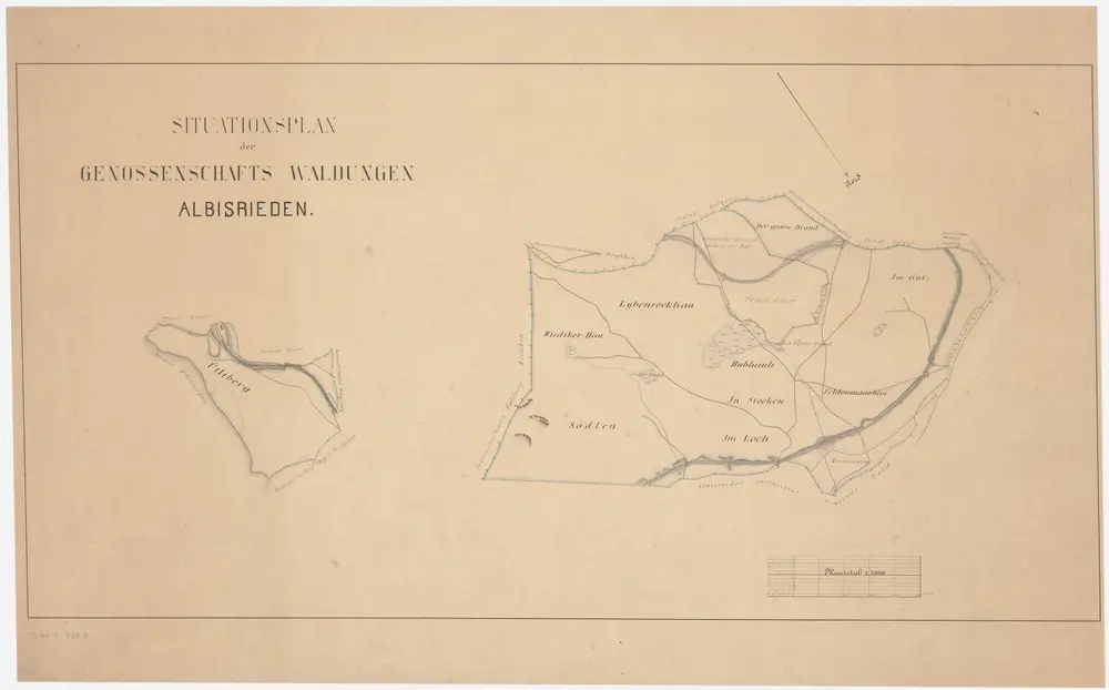 Albisrieden: Genossenschaftswaldung: Uetliberg, Albisriederberg; Grundrisse