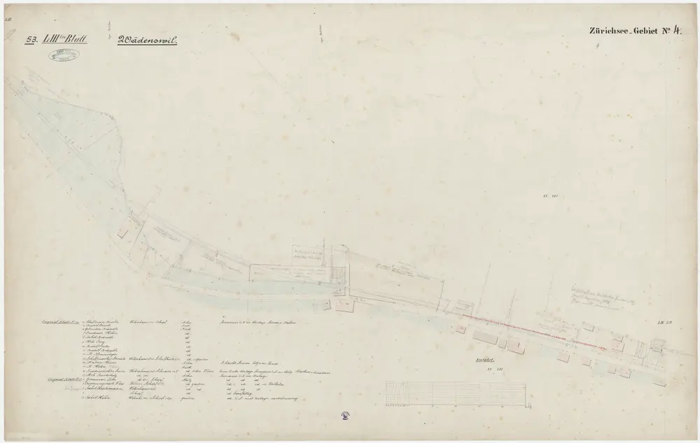 Hombrechtikon bis Zürich: Rechtes Ufer des Zürichsees; Grundrisse: Blatt 53: Wädenswil