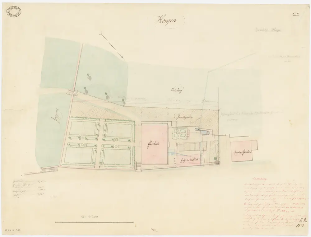 Horgen: Pfarrhaus und Umgebung; Grundriss (Nr. 4)