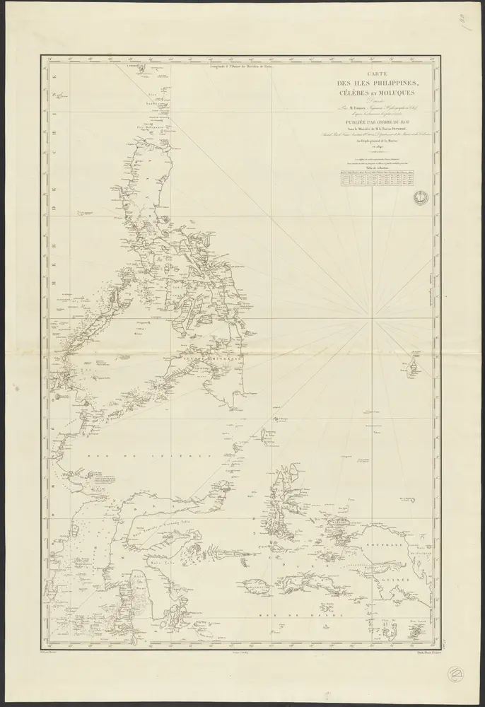 Carte des îles Philippines, Célébes et Moluques