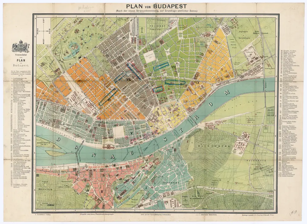 Plan von Budapest