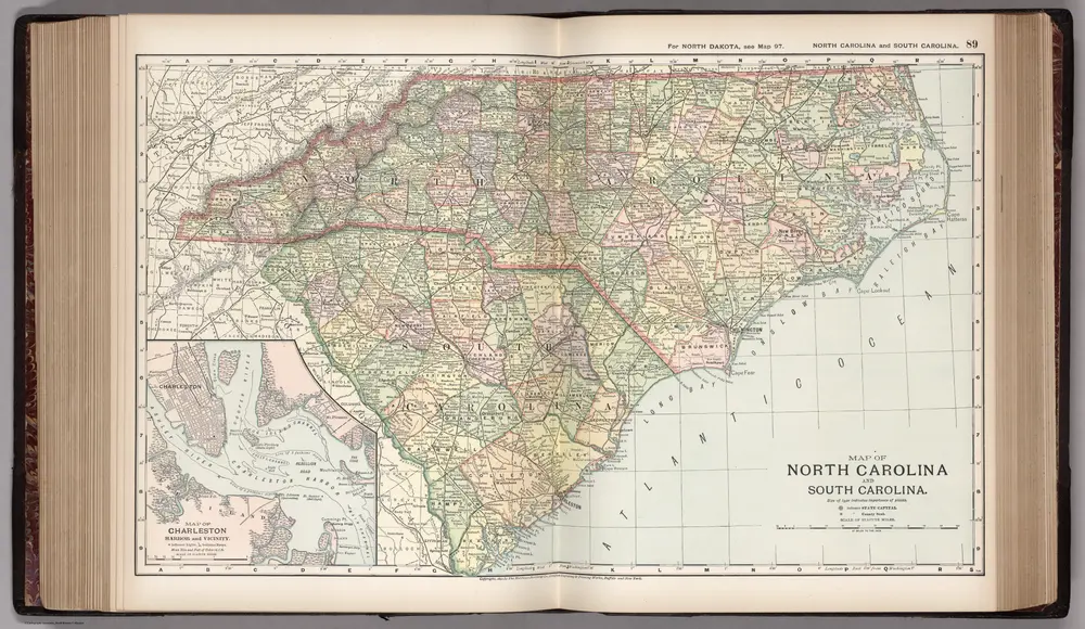 Map of North Carolina and South Carolina. 89