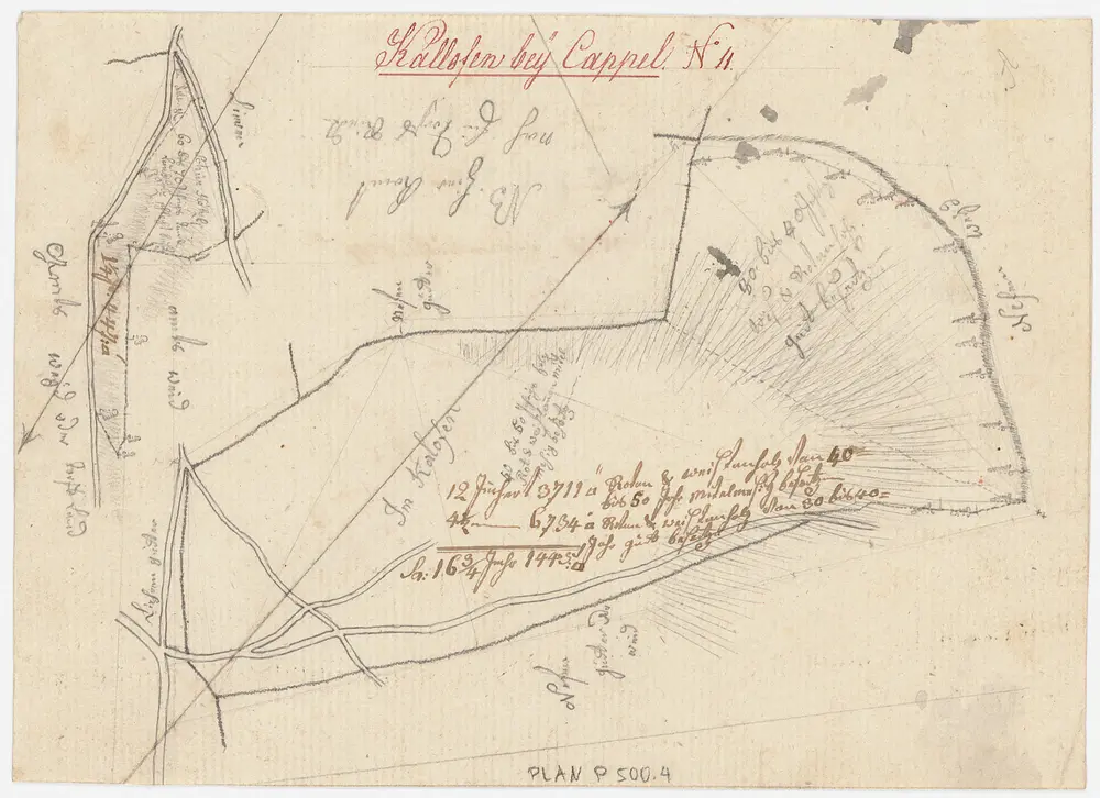 Kappel am Albis, Hausen am Albis: Staatswaldungen: Kappel am Albis: Chalofen (Kallofen); Grundriss (Nr. 4)