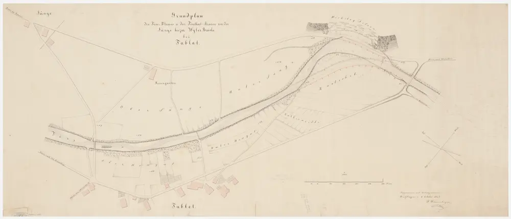 Wila, Turbenthal: Von Sängi bei Tablat bis zur Brücke Tablat-Wila; Situationsplan (Töss-Gebiet Nr. 13)