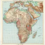 Physikalische Karte von Afrika und Westasien