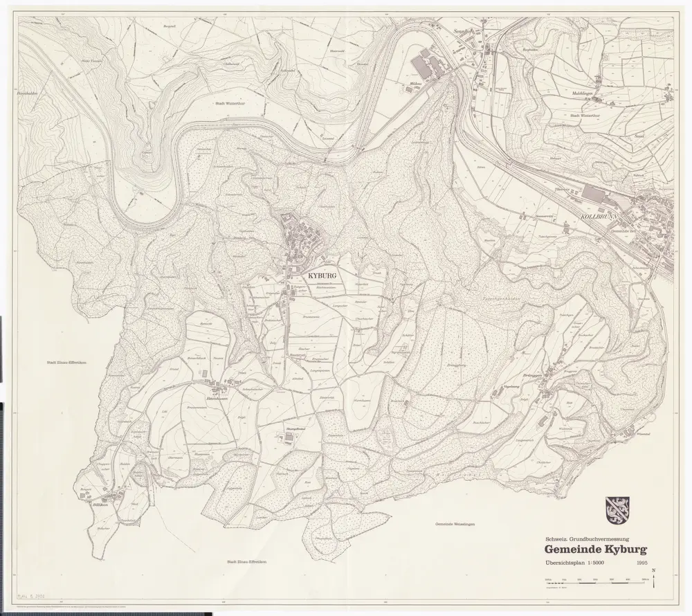 Kyburg: Gemeinde; Übersichtsplan (Schweizerische Grundbuchvermessung)