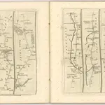 mapa z atlasu "The Roads through England delineated or, Ogilby ́s Survey, Revised, Improved, and Reduced to a Size portable for the Pocket By John Senex F, R, S. Being an Actual Survey of all the Principal Roads of England, And Wales, Distinctly laid down on one hundred "