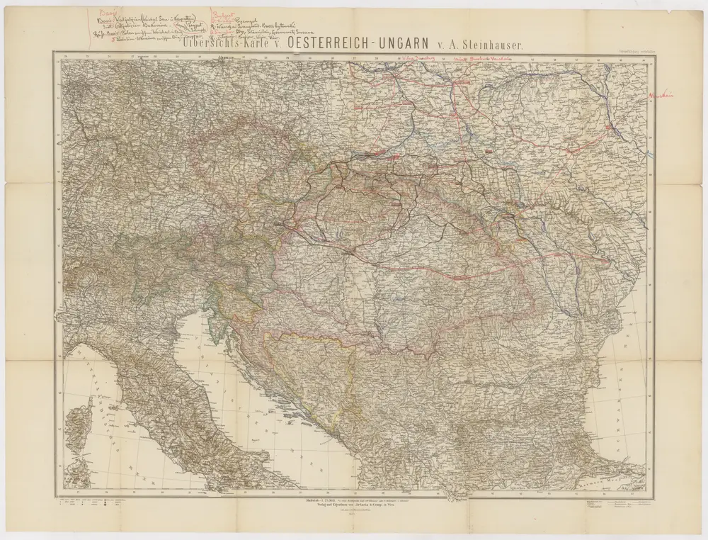 Uibersichts-Karte v. Oesterreich-Ungarn