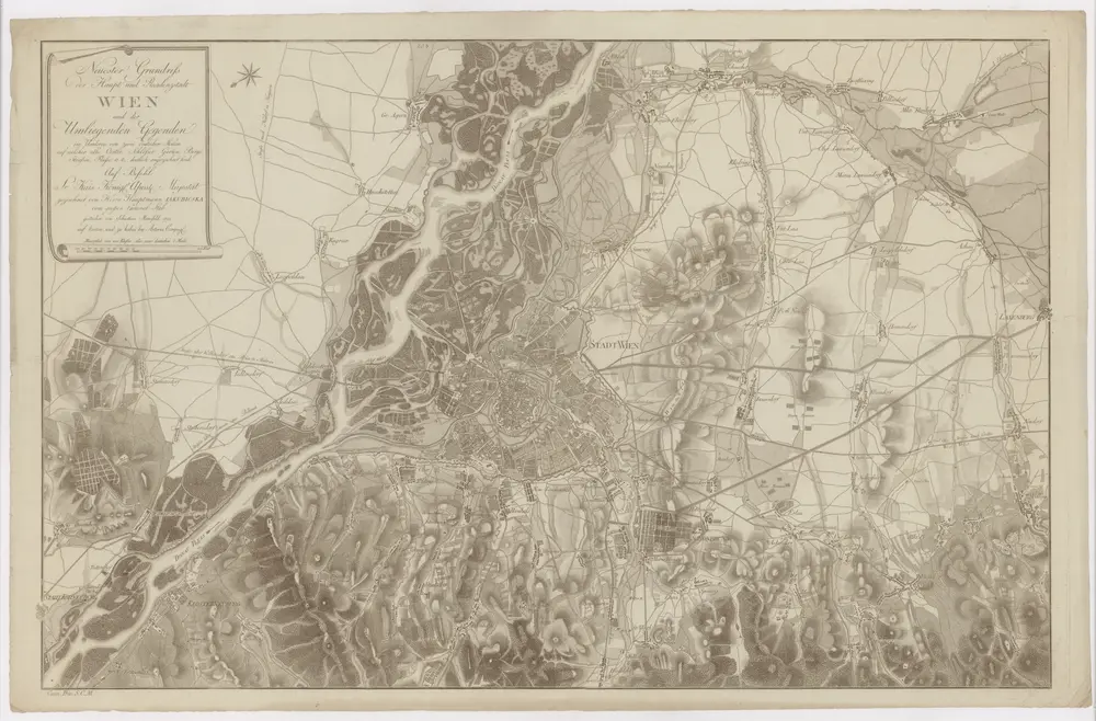 Neuester Grundriss der Haupt und Residenzstadt Wien und der umliegenden Gegenden
