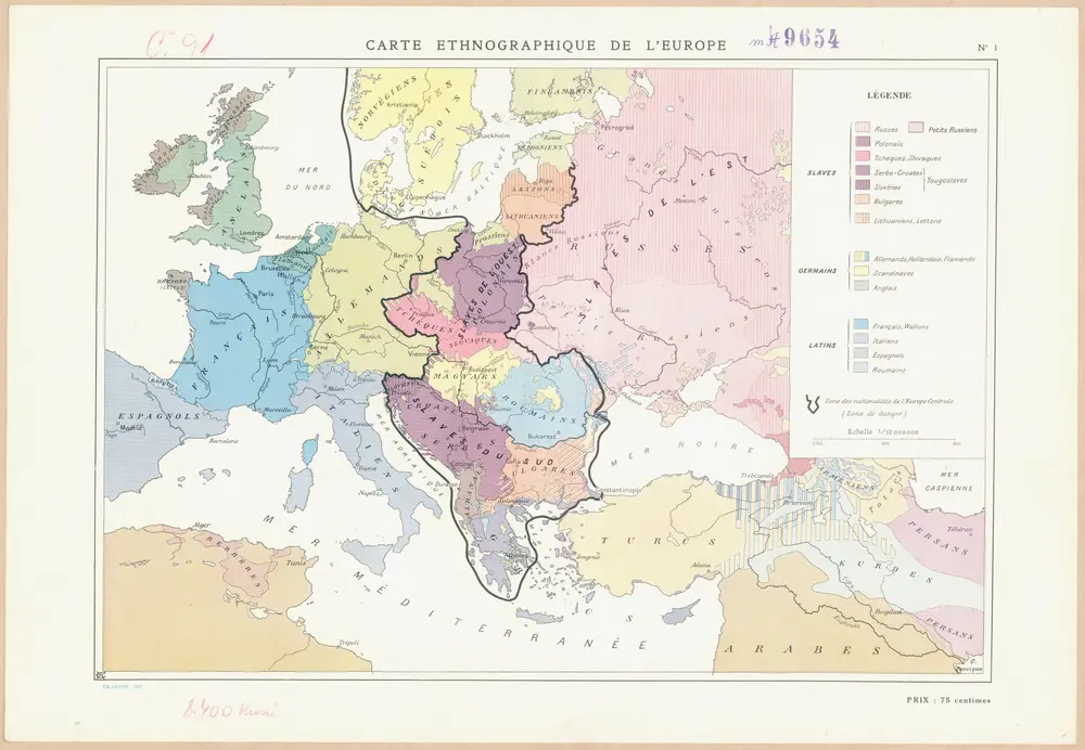 Carte ethnographique de l ́Europe