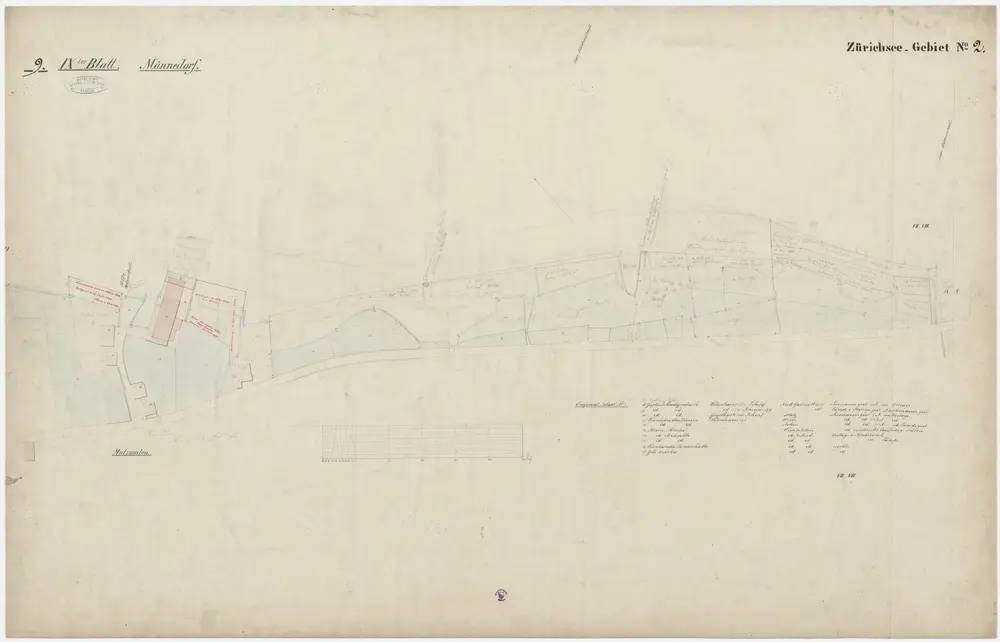 Hombrechtikon bis Zürich: Rechtes Ufer des Zürichsees; Grundrisse: Blatt 9: Männedorf