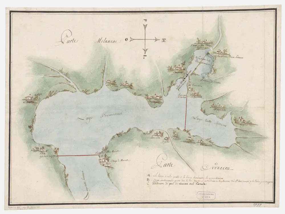 Agno TI bis Porto Ceresio (Italien): Westlicher Teil des Luganersees; Grundriss