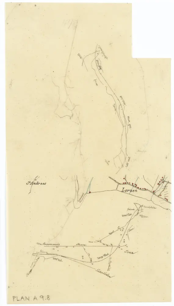 Vorlagen für die Topographische Karte des Kantons Zürich (Wild-Karte): Bezirk Hinwil: Kartenbild-Pausen für Strassen u. a.: Lorzen, Jona und Umgebung