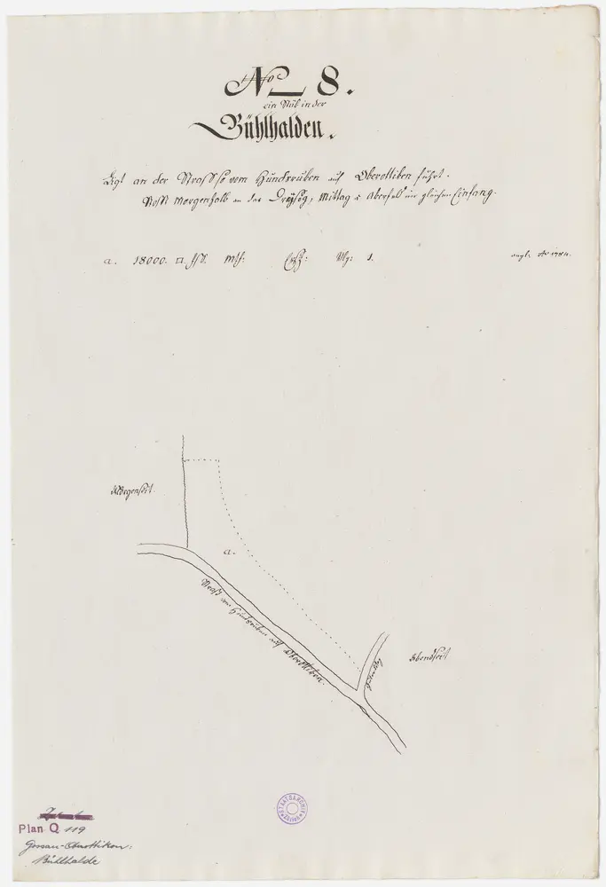 Gossau-Oberottikon, Nr. 8: Zehntengut in der Bühlhalden, an der Strasse zwischen Hundsrücken und Oberottikon gelegen; Grundriss