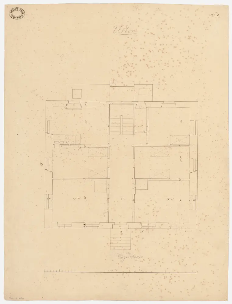 Uster: Pfarrhaus, Erdgeschoss; Grundriss (Nr. 3)