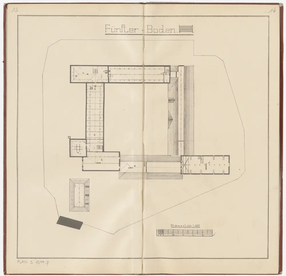 Kantonale Strafanstalt Oetenbach: 5. Boden; Grundriss