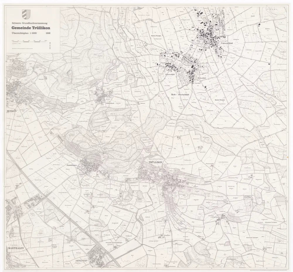 Trüllikon: Gemeinde; Übersichtsplan (Schweizerische Grundbuchvermessung)