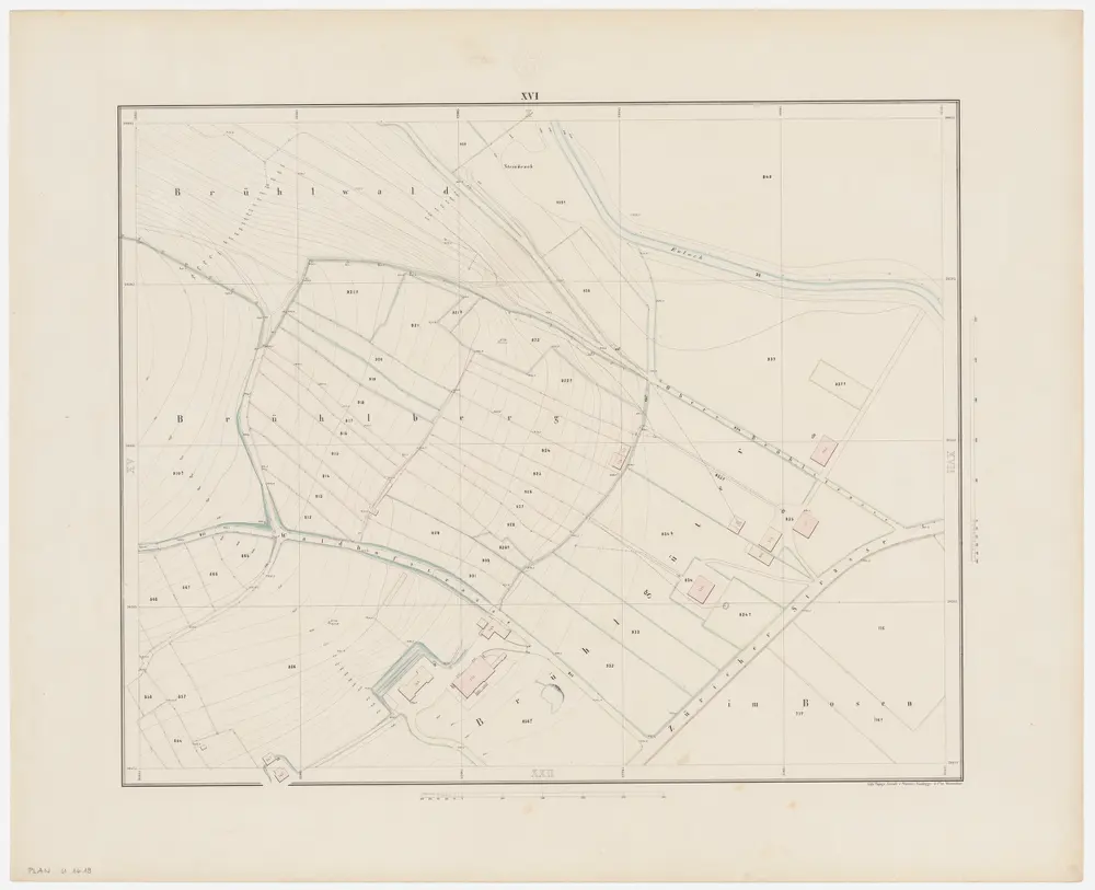 Winterthur: Gemeinde; Grundpläne: Blatt XVI: Brüelwald, Brüelberg, Brühlgüter und Im Bosen; Situationsplan