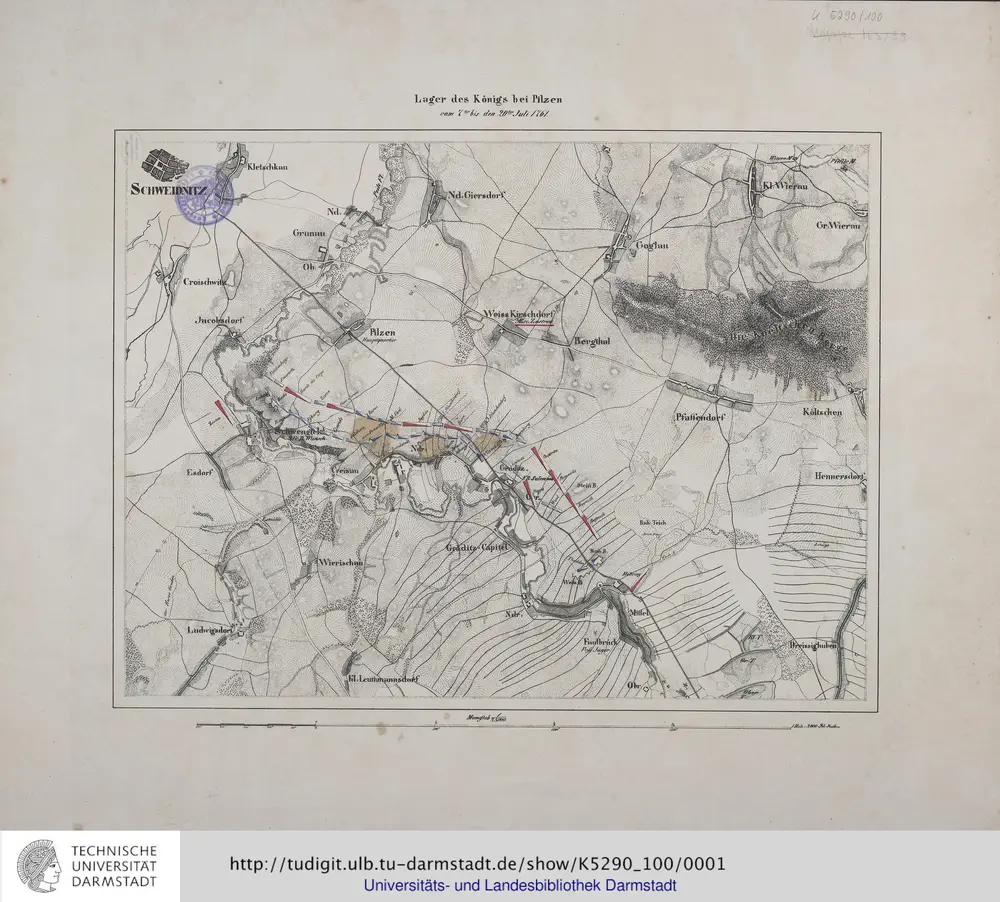 Lager des Königs bei Pilzen vom 7ten bis den 20ten Juli 1761