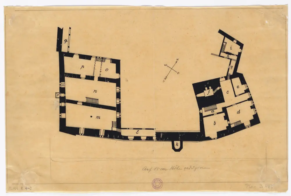 Kyburg: Das Schloss vor 1770, 1. Stock; Grundriss