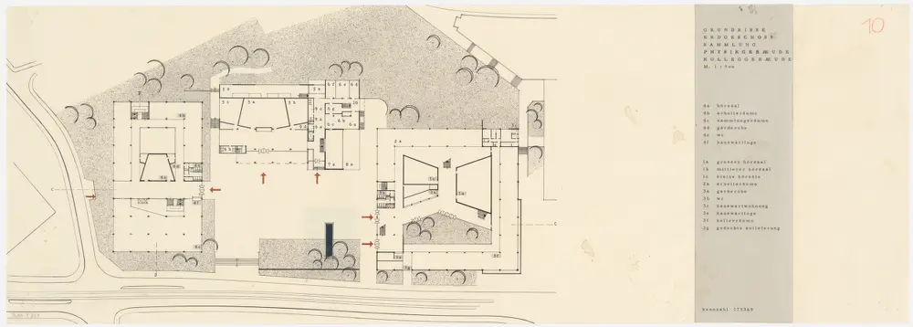 Zürich: Physikgebäude der Universität; Projekt 175369; Erdgeschoss; Grundriss