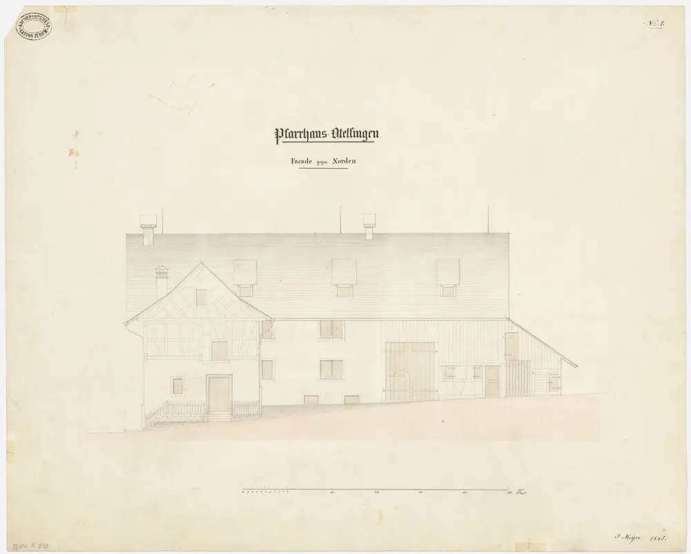 Otelfingen: Pfarrhaus; Nordansicht (Nr. 7)