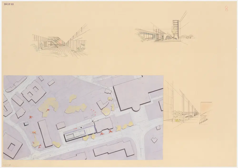 Zürich: Physikgebäude der Universität; Projekt 101253; Situationsplan und Innenansichten