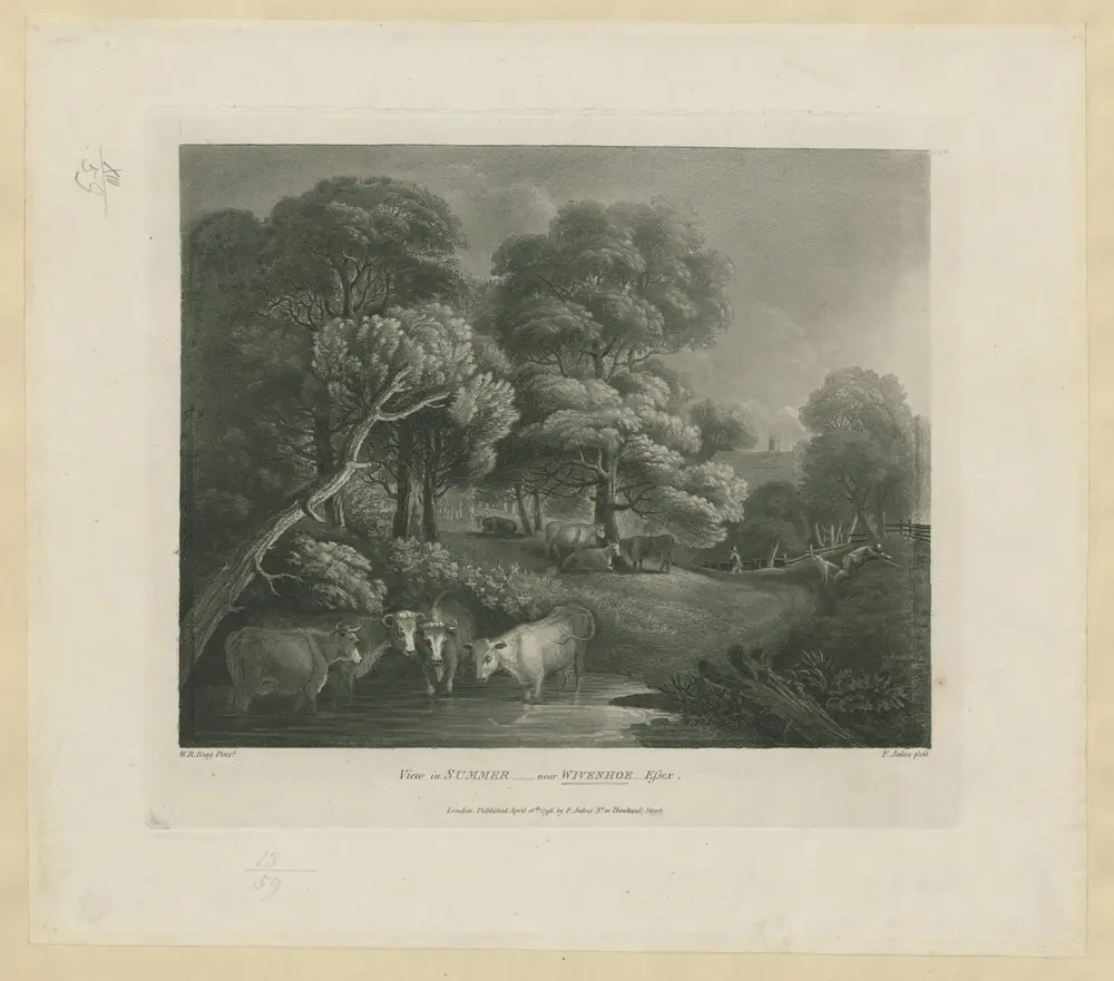 A View in Summer near Wivenhoe ... by W.R. Bigg; engraved by Jukes.