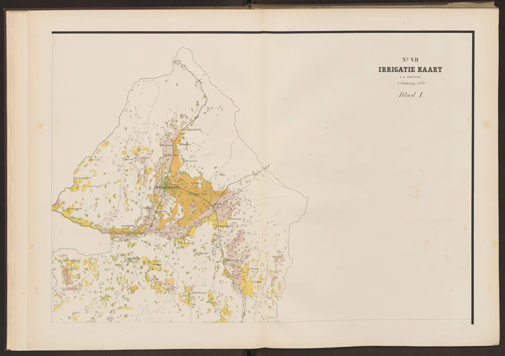 No. VII Blad I. Irrigatie kaart 1 January 1870