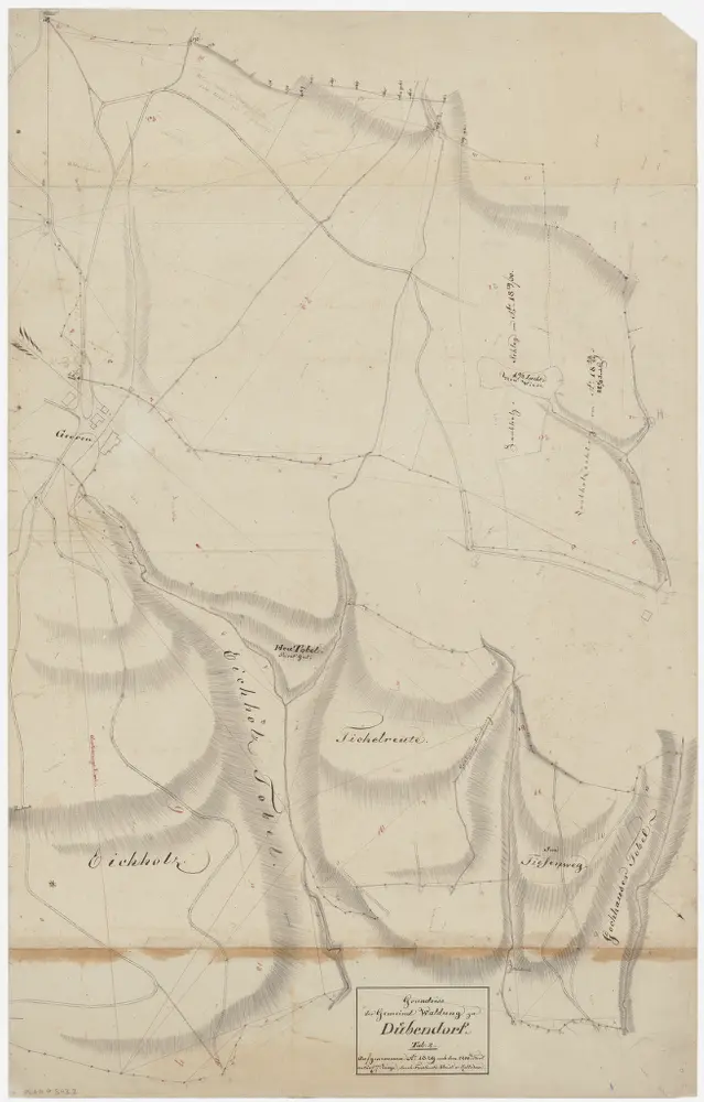 Dübendorf: Gemeinde- und Genossenschaftsswaldungen: Gemeindewaldungen Eichholz, Tichrüti (Tichelreute), Tüfweg (Tiefenweg), Heutobel; Grundriss (Tab. 2)