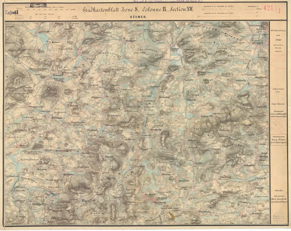 III. vojenské mapování - 1 : 25 000, mapový list 4251_1