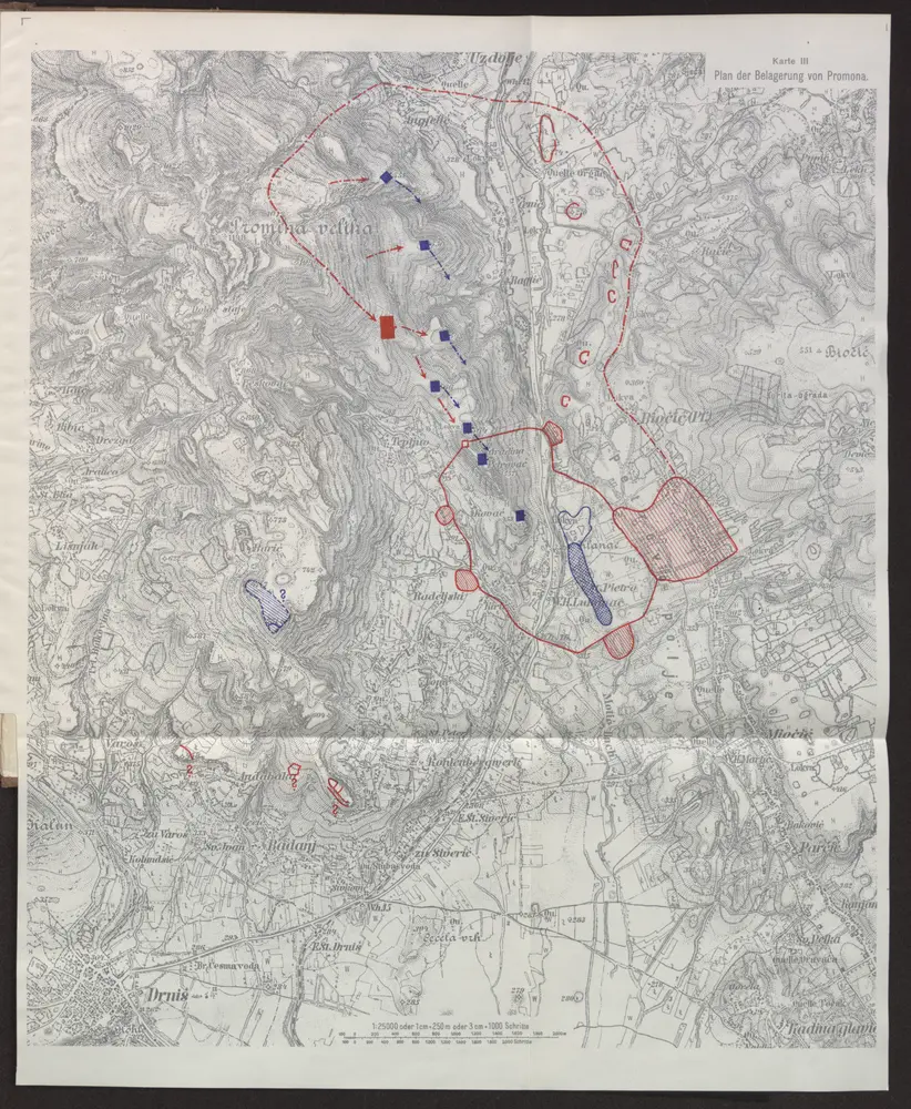 Plan der Belagerung von Promona