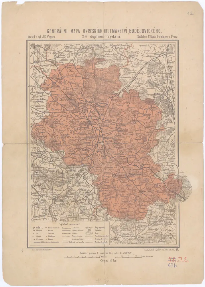 Generální mapa okresního hejtmanství Budějovického