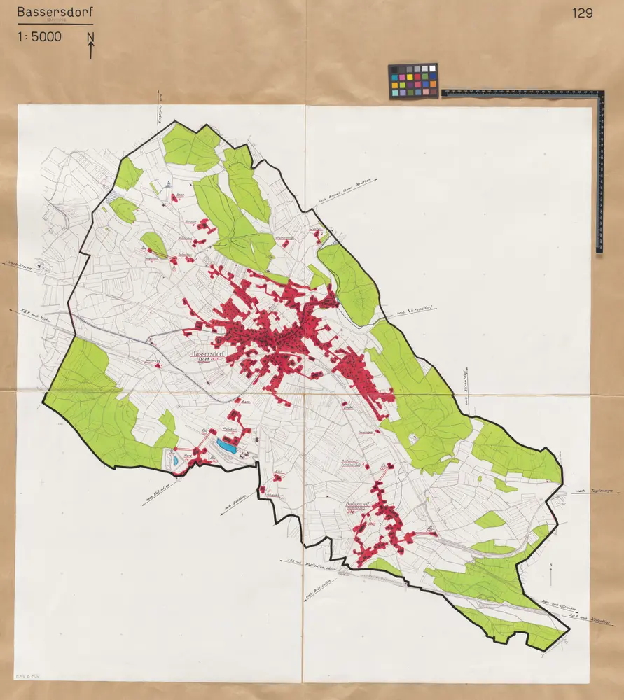 Bassersdorf: Definition der Siedlungen für die eidgenössische Volkszählung am 01.12.1960; Siedlungskarte Nr. 129