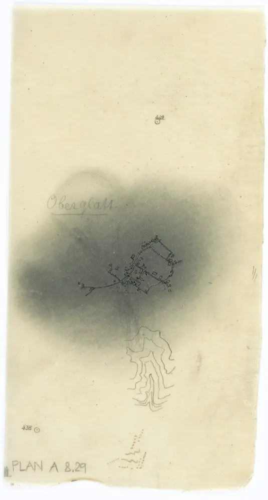 Vorlagen für die Topographische Karte des Kantons Zürich (Wild-Karte): Bezirk Dielsdorf: Kartenbild-Pause: Oberglatt