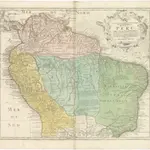 TABULA AMERICAE SPECIALIS GEOGRAPHICA REGNI PERU, BRASILIAE, TERRAE FIRMAE, & reg. AMAZONUM