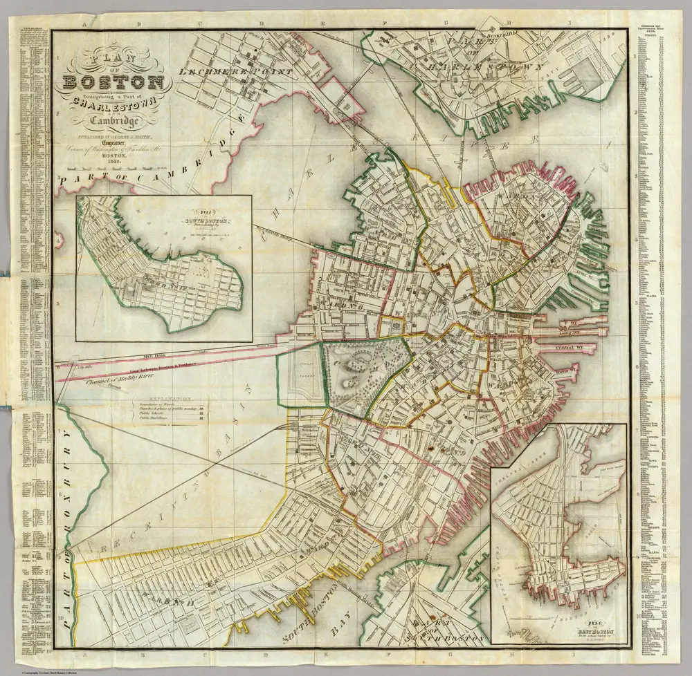 Plan Of Boston Comprising a Part of Charlestown and Cambridge.