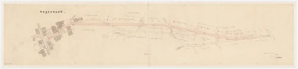 Hagenbuch: Strassenkorrektion von Hagenbuch in Richtung Bewangen; Situationsplan
