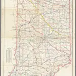 Post Route Map of the State of Indiana Showing Post Offices... September 3, 1957.