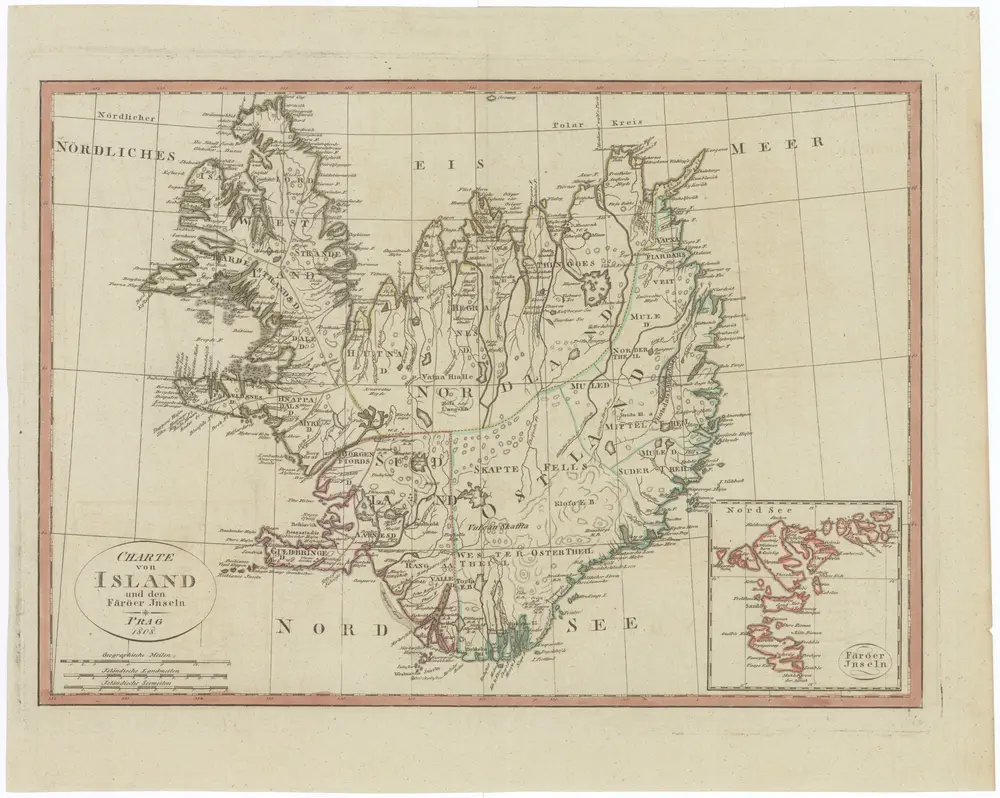 CHARTE von ISLAND und den Färöer Inseln