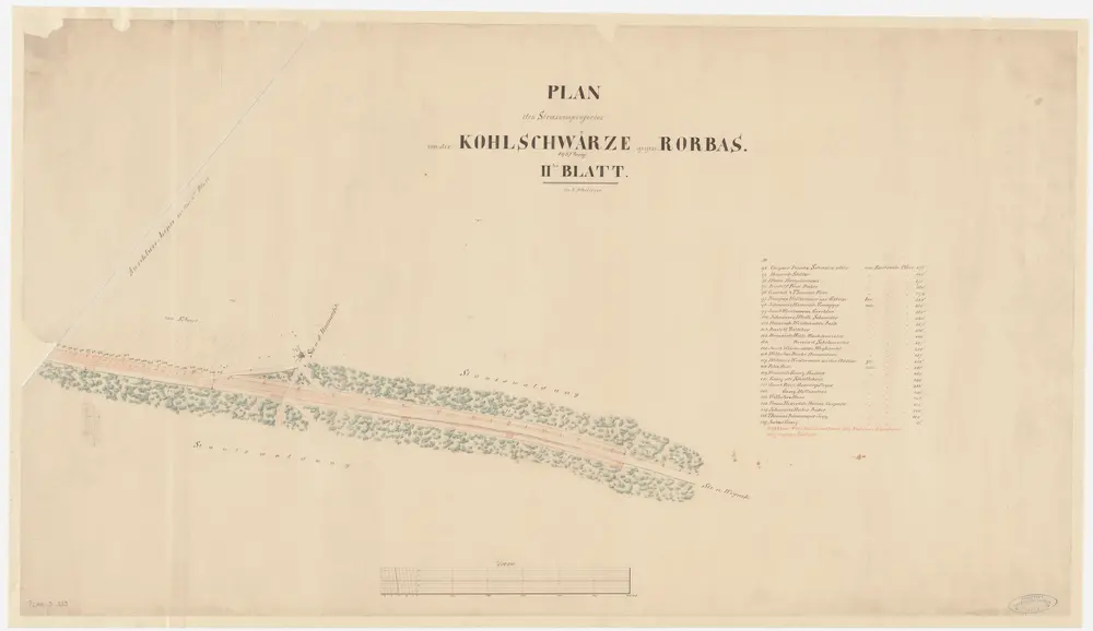 Rorbas: Projektierte Strasse von Ebnet bis zur Stadtwaldung; Situationsplan (Blatt II)