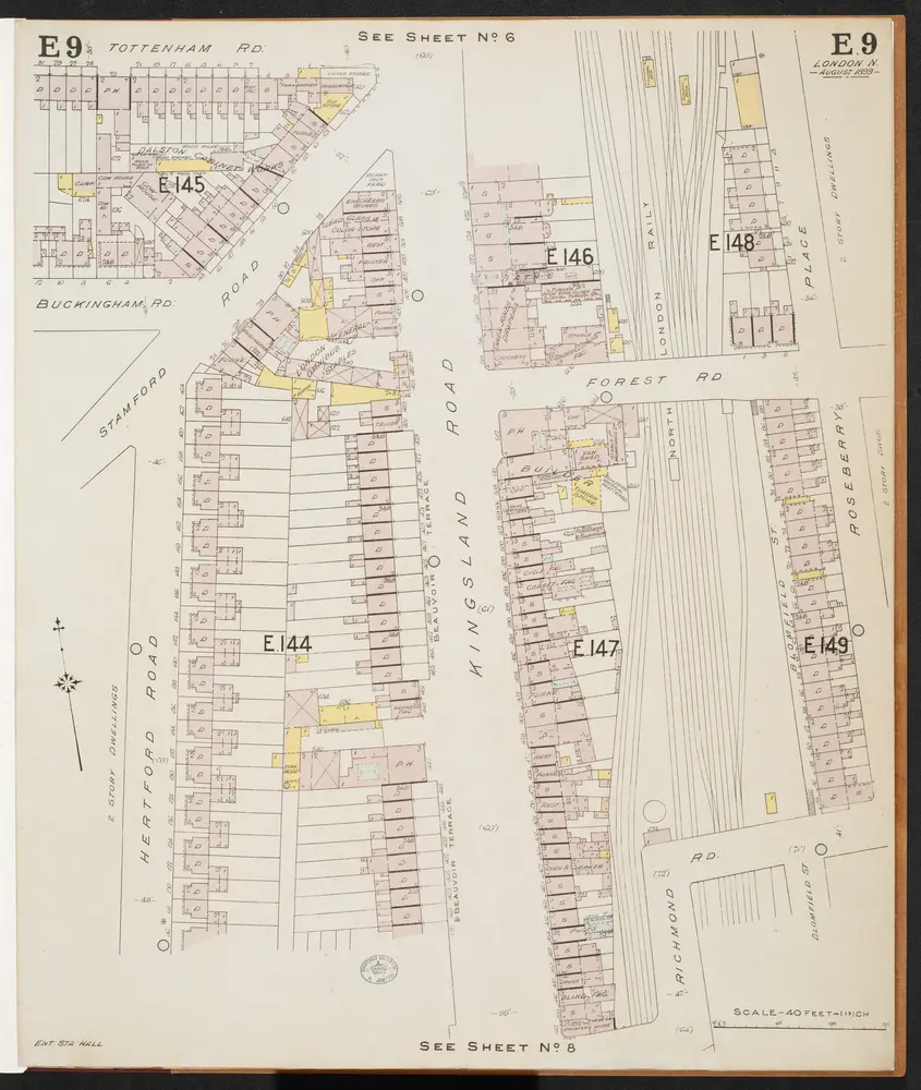 Insurance Plan of London North & North-East District Vol. E: sheet 9