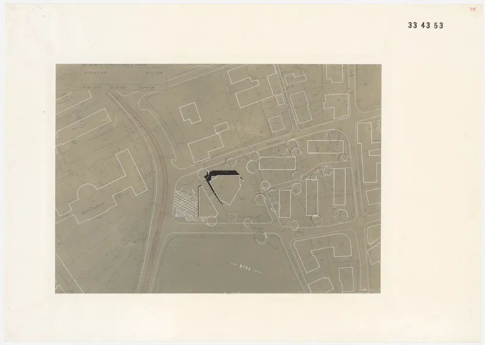 Zürich: Schwesternhaus des Kantonsspitals Zürich; Projekt 334353; Situationsplan