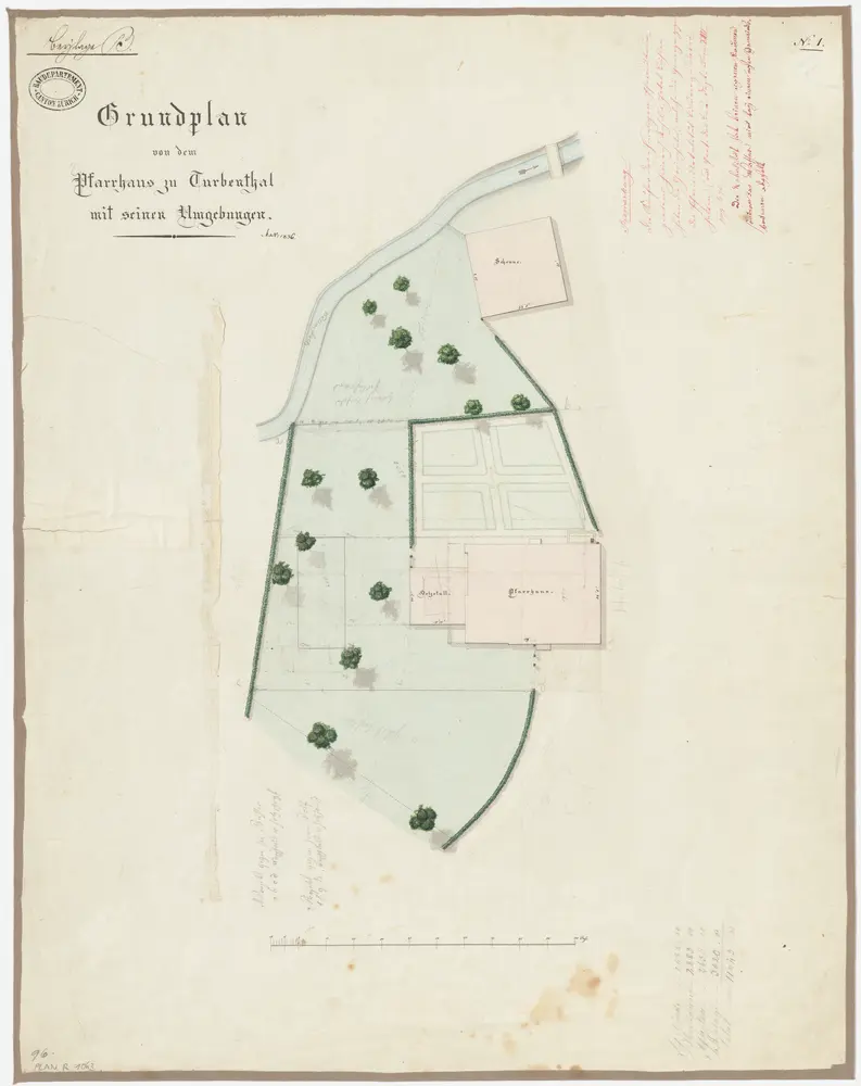 Turbenthal: Pfarrhaus und Umgebung; Grundriss (Nr. 1)