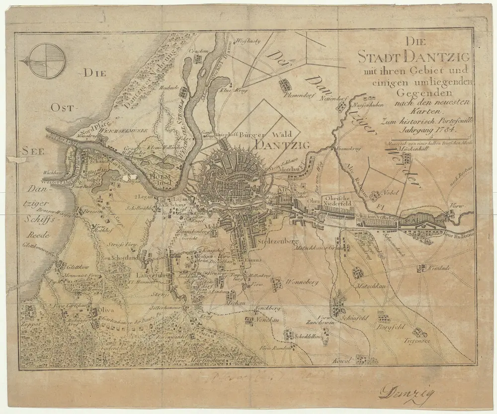 Die Stadt Dantzig mit ihren Gebiet und einigen umliegenden Gegenden